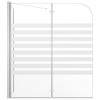VidaXL Bath Enclosure 47.2 in.x26.8 in.x51.2 in. Tempered Glass Stripe - 3 of 4