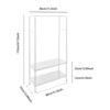 YIYIBYUS Clothes Rack with Bottom Shelves, Home Standing Garment Rack Coat Rack - 3 of 4
