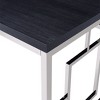 Contemporary Adina Desk Cappuccino - Steve Silver Co.: Chrome Finish, Faux Wood, 47" Width, No Storage - 3 of 3