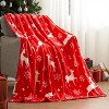 Joyfy 50x60’’ Christmas Throw Blanket, Soft Fleece Reindeer Blanket, Warm Plush Christmas Decoration, Winter Cozy Holiday Cabin Throw for Sofa Couch - 2 of 4