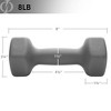 Philosophy Gym Set of 2 Neoprene Dumbbell Hand Weights, Hexagon Shape - 4 of 4