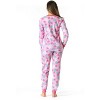 #FollowMe Women's Printed Henley Thermal Underwear Set with Jogger Pant - 3 of 3