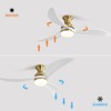 52 Inch High CFM Ceiling Fan with Lights 3 Wood Blades Smart Ceiling Fan with Remote and App Controls ETL Quiet DC Motor 6 Speed Timing - 4 of 4