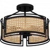 Quoizel Lighting Priya 3 - Light Semi-Flush Mount in  Matte Black - 3 of 4