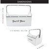 AuldHome Design Enamelware Farmhouse Caddy w/ Handle, Vintage Style Sort and Store Carryall - 3 of 4