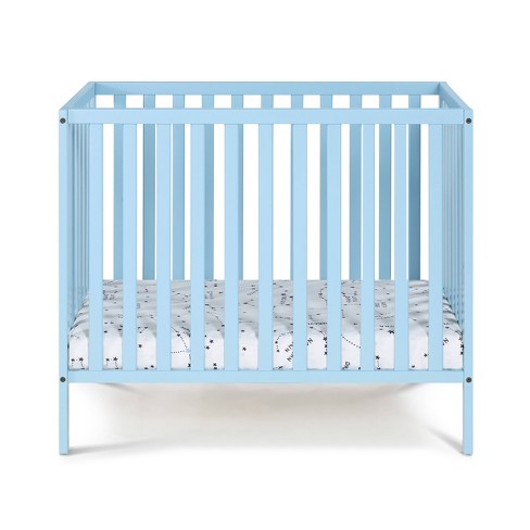 Suite Bebe Palmer 3 in 1 Convertible Mini Crib with Mattress Pad Blue