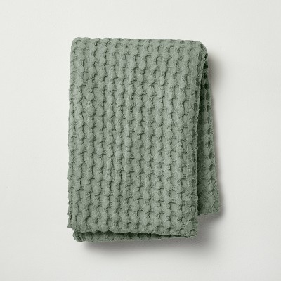 Decorative Waffle Hand Towel Teal Blue - Casaluna™