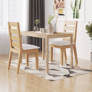vidaXL Dining Table 43.3 in.x27.6 in.x29.5 in. Solid Wood Acacia - 1 of 4
