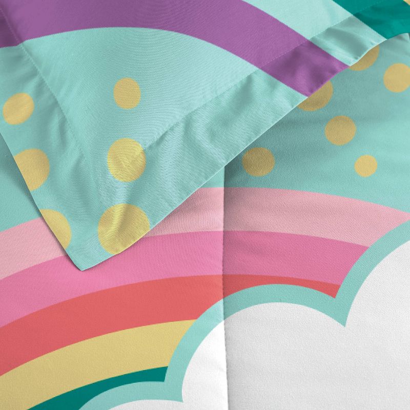 Twin Rainbow Flare Kids&#39; Bed in a Bag Teal - Dream Factory, 6 of 7