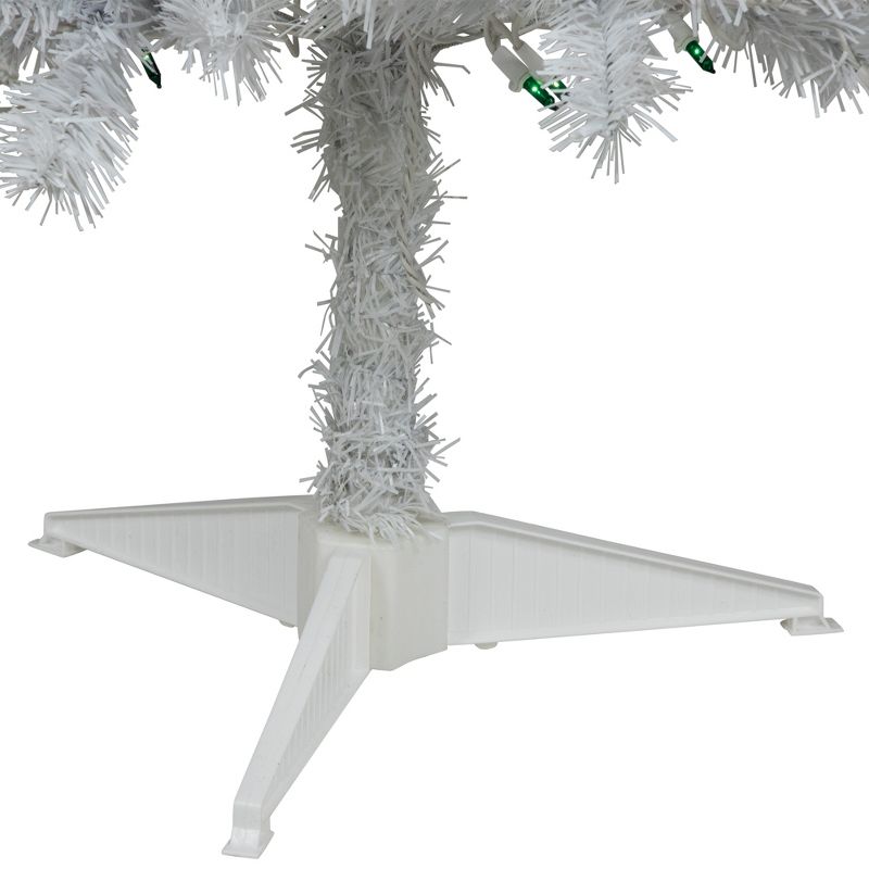 Northlight 4' Pre-Lit White Artificial Christmas Tree, Green Lights, 3 of 8