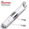Individual Pre-Rolled Plastic Silverware Sets for Parties- Silver (25 Pack) - 4 of 4