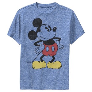 Boy's Disney Classic Mickey Distressed Performance Tee - 1 of 4