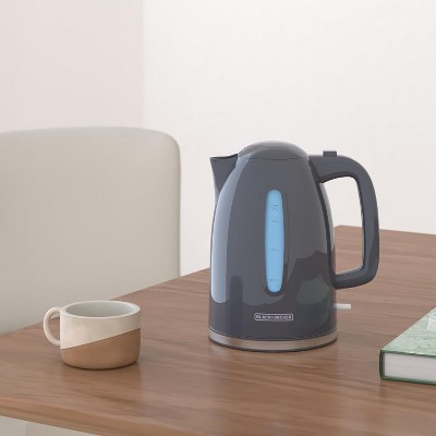 1.7L Gray Stainless Steel Cordless Electric Kettle