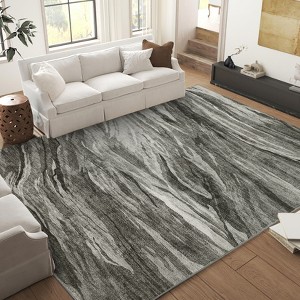 Area Rug Machine Washable Rug Abstract Carpet Stain Resistant Non-Slip Accent Rug Modern Abstract Living Room Rug Indoor Floor Cover for Dining Office - 1 of 4