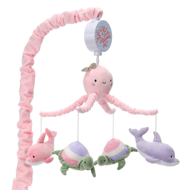 Lambs & Ivy Sea Dreams Dolphin/Turtle Musical Baby Crib Mobile Soother Toy, 1 of 9