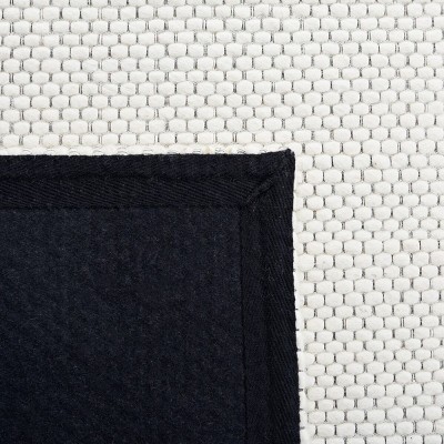 Ivory Braided Hand-Tufted Wool Blend 5' x 8' Area Rug