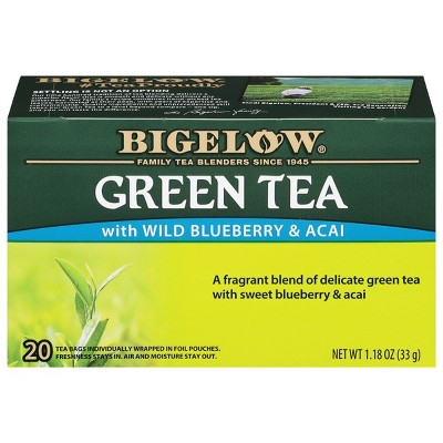 Bigelow Green Tea with Wild Blueberry Acai case of 6/18