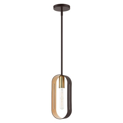 Livex Lighting Rave 1 - Light Pendant in  Bronze/Antique Brass