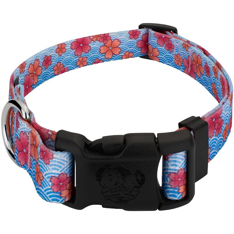 Country Brook Petz® Deluxe Pink April Blossoms Dog Collar - Made in The U.S.A., 1 of 6