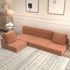 CAVINAS Convertible Sleeper Sofa Bed with Cylindrical Pillow,Corduroy Folding Mattress Couch with Fixed-Shape Frame,Floor Sofa for Living Room - 3 of 4