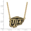 Black Bow Jewelry 14k Yellow Gold Plated Sterling Silver Texas at El Paso Miners NCAA Necklace 18 Inch - 2 of 4