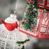 4.5"H and 3.5"H Sullivans Cardinal Birdhouse Ornaments - Set of 2  Multicolored Christmas Ornaments - 2 of 2