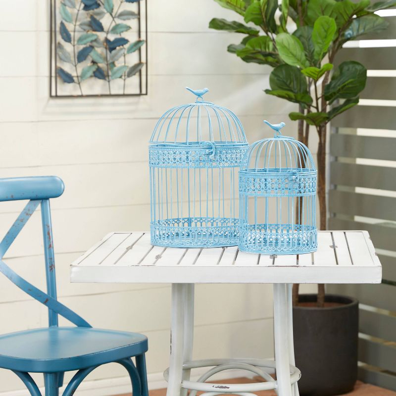 Set of 2 Metal 15.6" Country Cottage Birdcage - Olivia & May, 2 of 8
