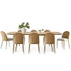 9-Piece Extendable Dining Table Set for 8, Removable Leaf Table with Beige Rattan Style Linen Chairs for Kitchen or Dining Room-Maison Boucle - 3 of 4