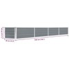 vidaXL Raised Garden Bed Galvanized Steel Outdoor Planter Gray - 4 of 4