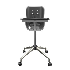MelO Revel+ High Chair, Modern Design with Dual Trays, Converts for Toddlers, Safe & Easy to Clean – White/Grey - 1 of 3