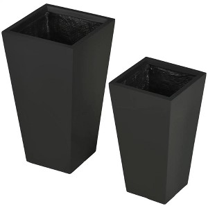 Resenkos Plant Pots, Flower Pots, Garden Planters,2-Pack Outdoor Planter Set, Flower Pots with Drainage Holes, Durable & Stackable Plant Pot, - 1 of 4