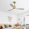 YUHAO 52 Inch Gold Dimmable Led Light 6 Speed  Ceiling Fan With Light and Reversible DC Motor - 2 of 4