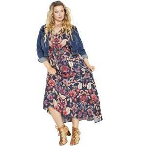Avenue Women's Plus Size Erica Maxi Dress - 1 of 4