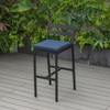 LeisureMod Chelsea Collection Modern Aluminum Outdoor Bar Chair Set of 2 - 4 of 4