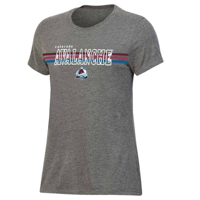 NHL Colorado Avalanche Women's Gray Short Sleeve Fashion T-Shirt
