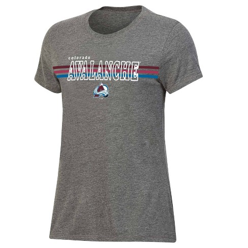 Nhl Colorado Avalanche Women's Gray Short Sleeve Fashion T-shirt : Target
