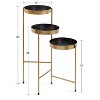 Kate and Laurel Finn Plant Stand, Black and Gold - 3 of 4