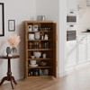 MAYEERTY Modern Solid Wood 4 Doors Corner Storage Cabinet Efficient Storage for Home Cornei Libing Room Beige 2 Piece - 2 of 4