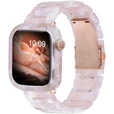 Worryfree Gadgets Resin Band with Bumper Case for Apple Watch
