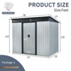 NicBex Outdoor Metal Storage Shed with Lockable Sliding Doors and Transparent Plate for Backyard Garden,Patio - 3 of 4