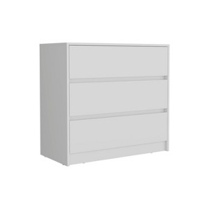 NicBex 3 Drawers Dresser for Bedroom,Simple Style Wooden Dresser with Free Handle,Dressers for Kids Room,Living Room,Entry and Hallway,White - 1 of 4