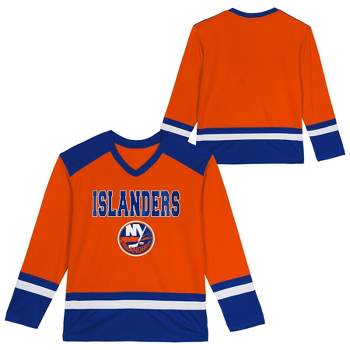 NHL New York Islanders Blue Orange Skull Scratch Zip Up Hoodie