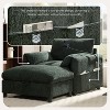 ModernLuxe Single Sofa Chaise Lounge Couch Accent Chair with Storage Ottoman, Adjustable Phone Holder, USB&Type-C Charger, Storage Pockets, Chenille - 2 of 4