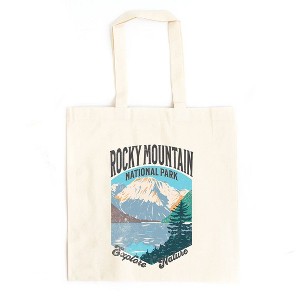 City Creek Prints Rocky Mountain National Park Explore More Canvas Tote Bag - 15x16 - Natural - 1 of 2