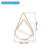 Unique Bargains Drop-Shaped Metal Prevent Tearing Pages Home Office Paper Clip 50 Pcs - 2 of 4