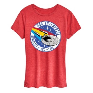 Women's - Star Trek - Enterprise Mission Patch Short Sleeve Graphic T-Shirt - 1 of 4