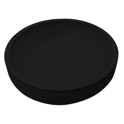 Sweet Water Decor Black Decorative Wooden Bowl - 8x2"