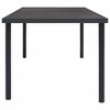 Outdoor Dining Table Anthracite Glass, Powder-Coated Steel Large - 3 of 4