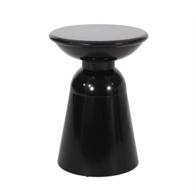 ?Large Iron Side Table - Black