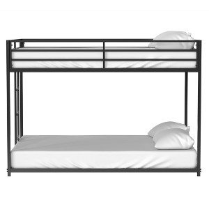 TiramisuBest Twin-over-Full Bunk Bed: Heavy-duty Sturdy Metal, Noise Reduced,Wooden Guardrail, Convenient for Three, No Box Spring, White - 1 of 4